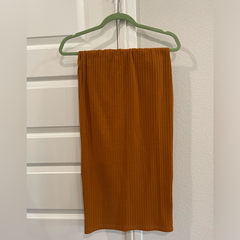 SHEIN burnt orange skirt